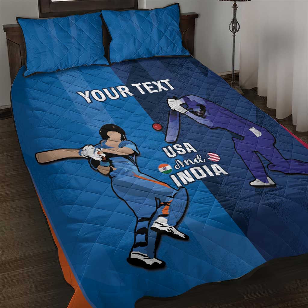 Custom USA and India Cricket Quilt Bed Set 2024 Together Dynamic Style - Wonder Print Shop