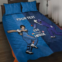 Custom USA and India Cricket Quilt Bed Set 2024 Together Dynamic Style - Wonder Print Shop