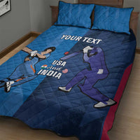 Custom USA and India Cricket Quilt Bed Set 2024 Together Dynamic Style - Wonder Print Shop