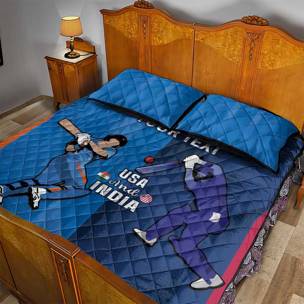 Custom USA and India Cricket Quilt Bed Set 2024 Together Dynamic Style - Wonder Print Shop