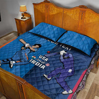 Custom USA and India Cricket Quilt Bed Set 2024 Together Dynamic Style - Wonder Print Shop