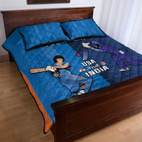 Custom USA and India Cricket Quilt Bed Set 2024 Together Dynamic Style - Wonder Print Shop