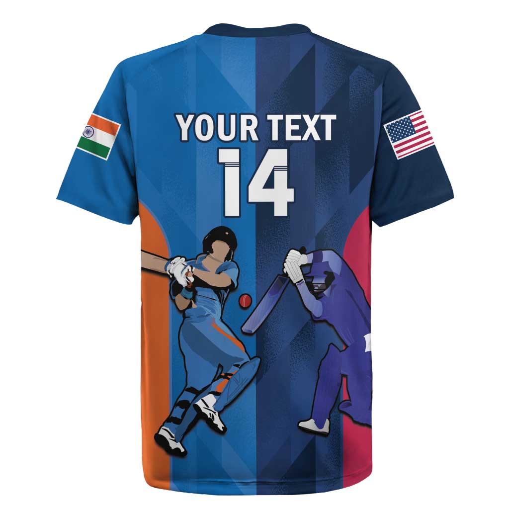 Custom USA and India Cricket Rugby Jersey 2024 Together Dynamic Style - Wonder Print Shop