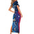 Custom USA and India Cricket Short Sleeve Bodycon Dress 2024 Together Dynamic Style - Wonder Print Shop