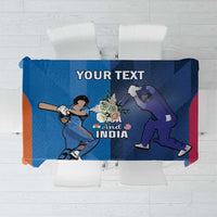 Custom USA and India Cricket Tablecloth 2024 Together Dynamic Style - Wonder Print Shop