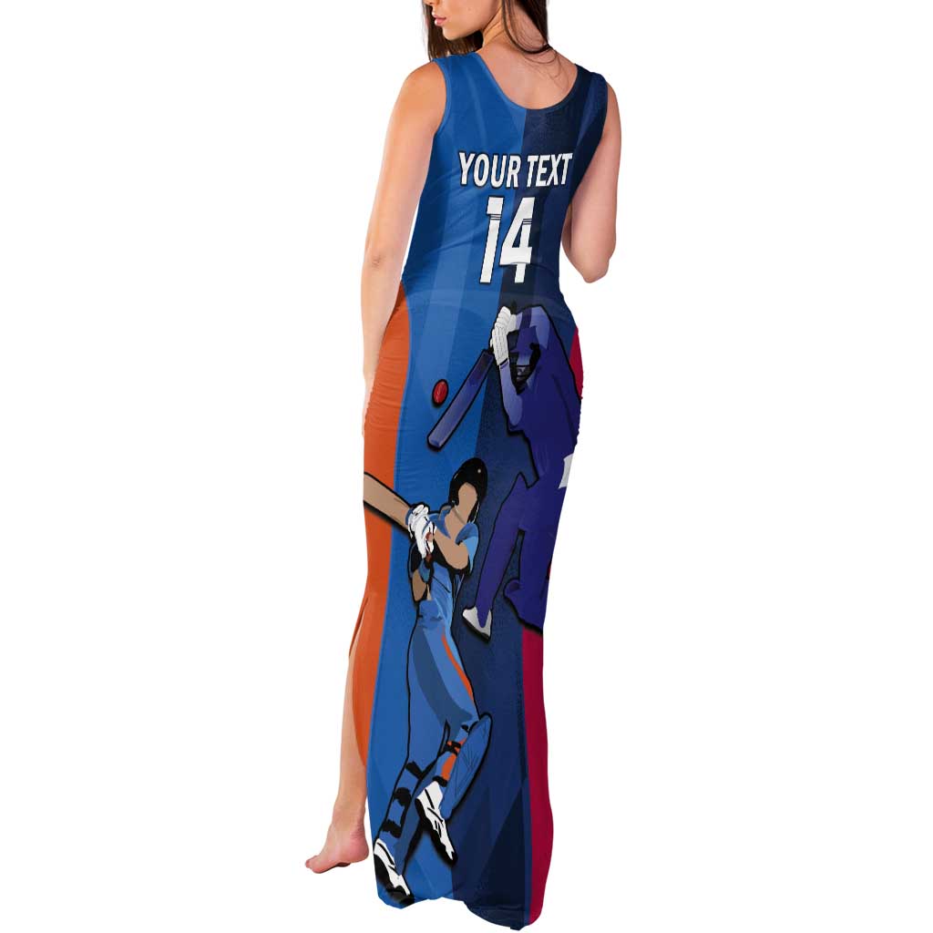 Custom USA and India Cricket Tank Maxi Dress 2024 Together Dynamic Style - Wonder Print Shop
