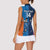 Custom USA and India Cricket Women Sleeveless Polo Shirt 2024 Together Dynamic Style - Wonder Print Shop