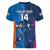 Custom USA and India Cricket Women V-Neck T-Shirt 2024 Together Dynamic Style - Wonder Print Shop