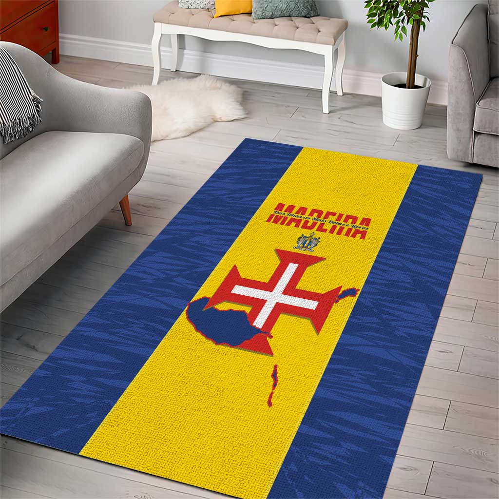 Maderia Day Area Rug Pearl of the Atlantic Flag Style - Wonder Print Shop