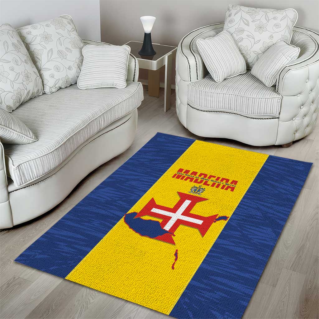 Maderia Day Area Rug Pearl of the Atlantic Flag Style - Wonder Print Shop