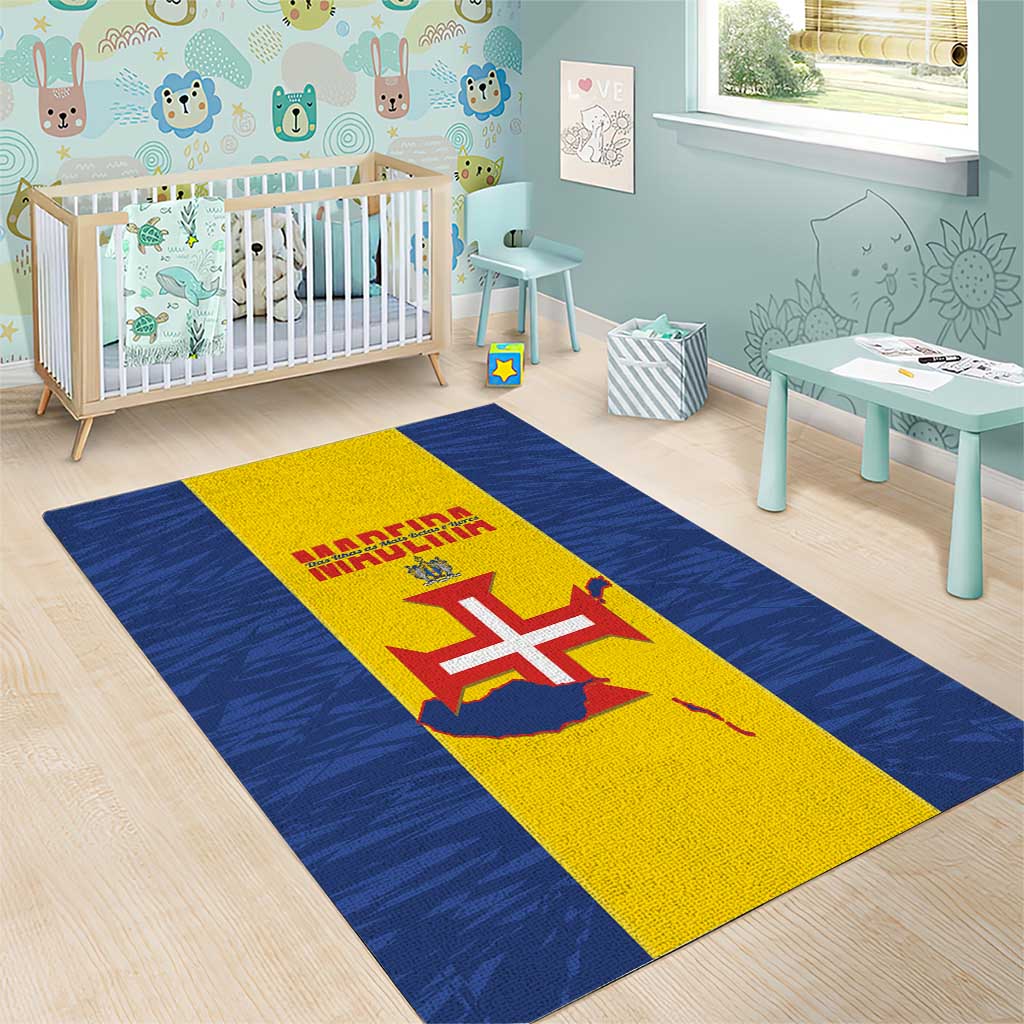 Maderia Day Area Rug Pearl of the Atlantic Flag Style - Wonder Print Shop