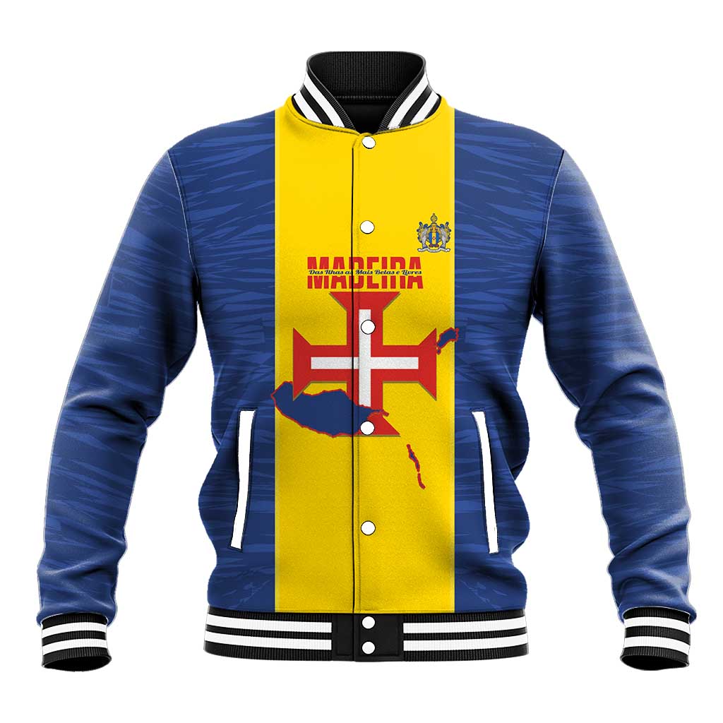 Maderia Day Baseball Jacket Pearl of the Atlantic Flag Style - Wonder Print Shop