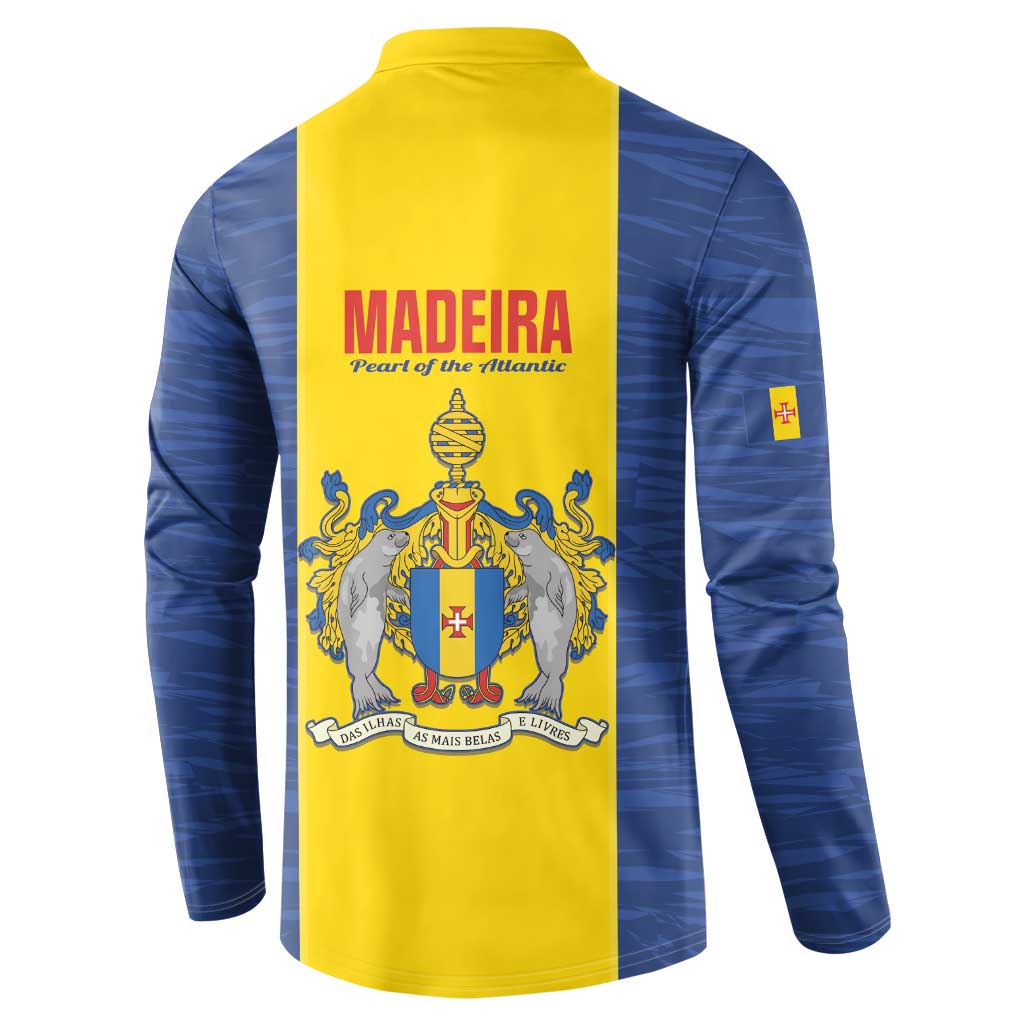 Maderia Day Button Sweatshirt Pearl of the Atlantic Flag Style - Wonder Print Shop