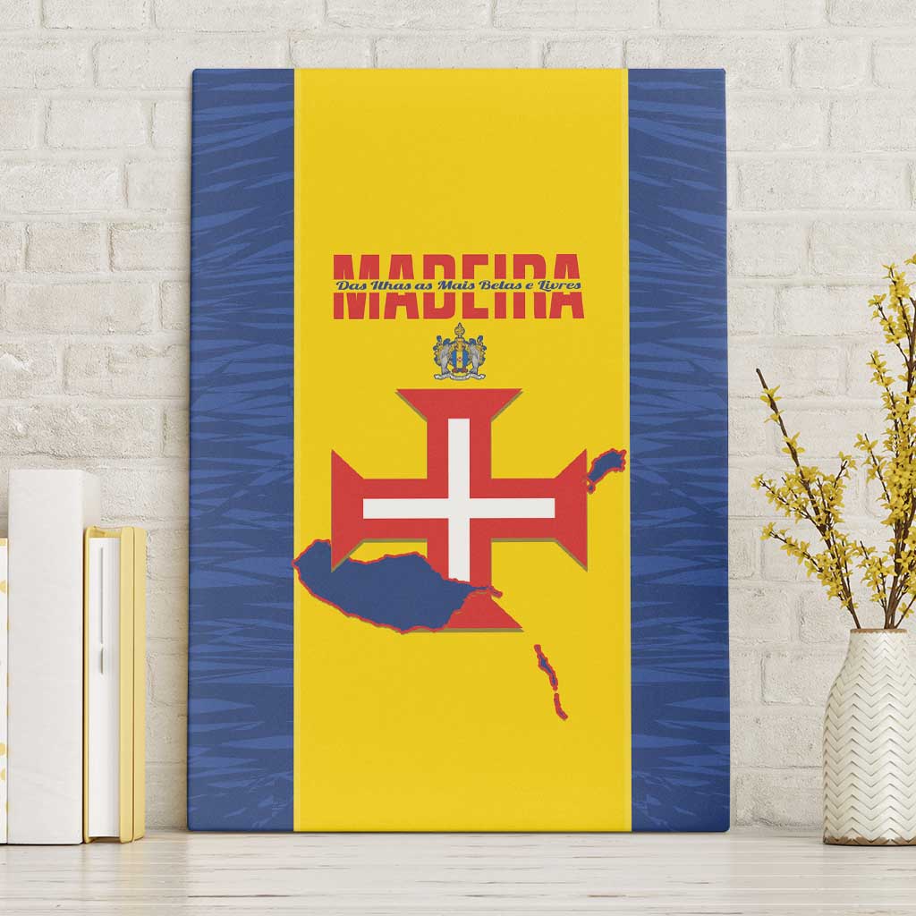 Maderia Day Canvas Wall Art Pearl of the Atlantic Flag Style - Wonder Print Shop