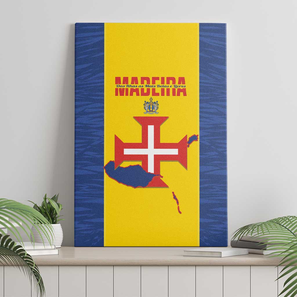 Maderia Day Canvas Wall Art Pearl of the Atlantic Flag Style - Wonder Print Shop