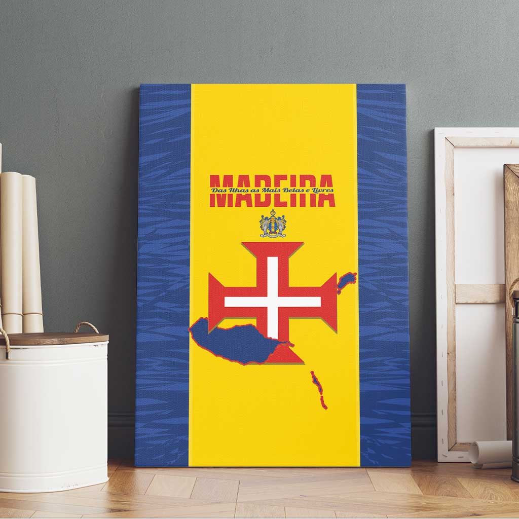 Maderia Day Canvas Wall Art Pearl of the Atlantic Flag Style - Wonder Print Shop