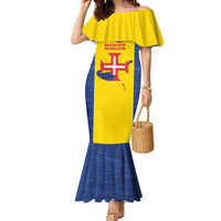 Maderia Day Family Matching Mermaid Dress and Hawaiian Shirt Pearl of the Atlantic Flag Style - Wonder Print Shop