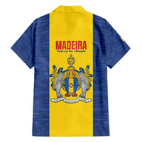 Maderia Day Family Matching Off The Shoulder Long Sleeve Dress and Hawaiian Shirt Pearl of the Atlantic Flag Style - Wonder Print Shop