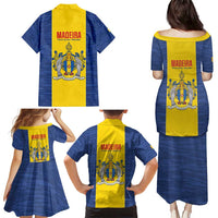 Maderia Day Family Matching Puletasi and Hawaiian Shirt Pearl of the Atlantic Flag Style - Wonder Print Shop