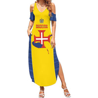 Maderia Day Family Matching Summer Maxi Dress and Hawaiian Shirt Pearl of the Atlantic Flag Style - Wonder Print Shop