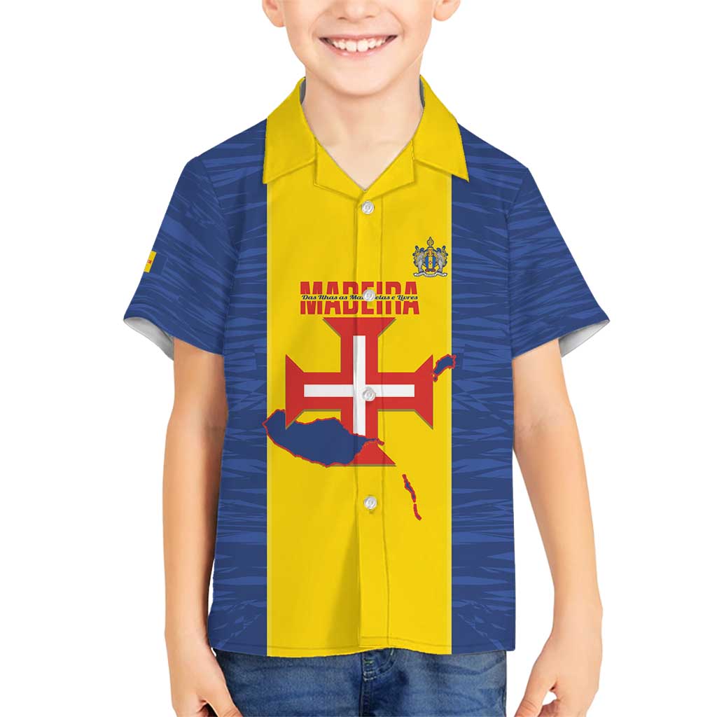 Maderia Day Family Matching Summer Maxi Dress and Hawaiian Shirt Pearl of the Atlantic Flag Style - Wonder Print Shop