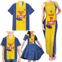 Maderia Day Family Matching Tank Maxi Dress and Hawaiian Shirt Pearl of the Atlantic Flag Style - Wonder Print Shop