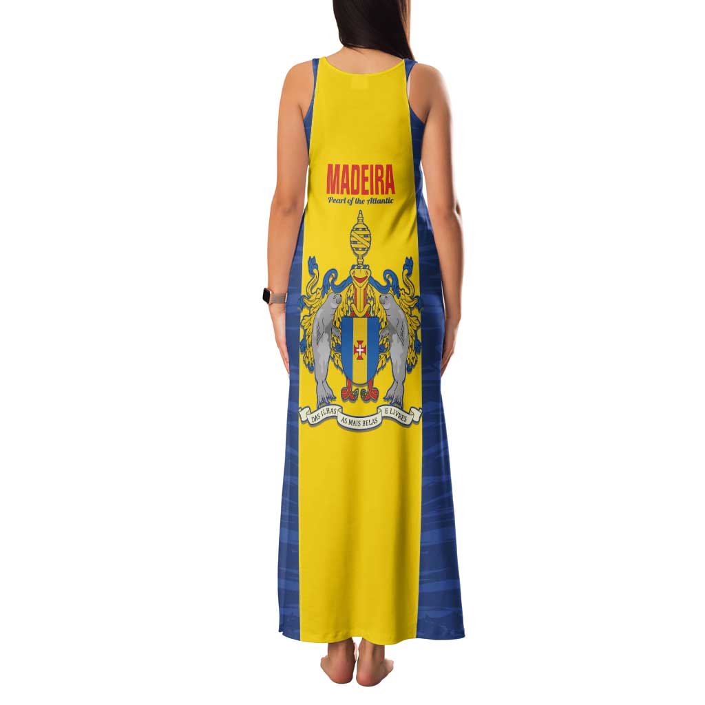 Maderia Day Family Matching Tank Maxi Dress and Hawaiian Shirt Pearl of the Atlantic Flag Style - Wonder Print Shop