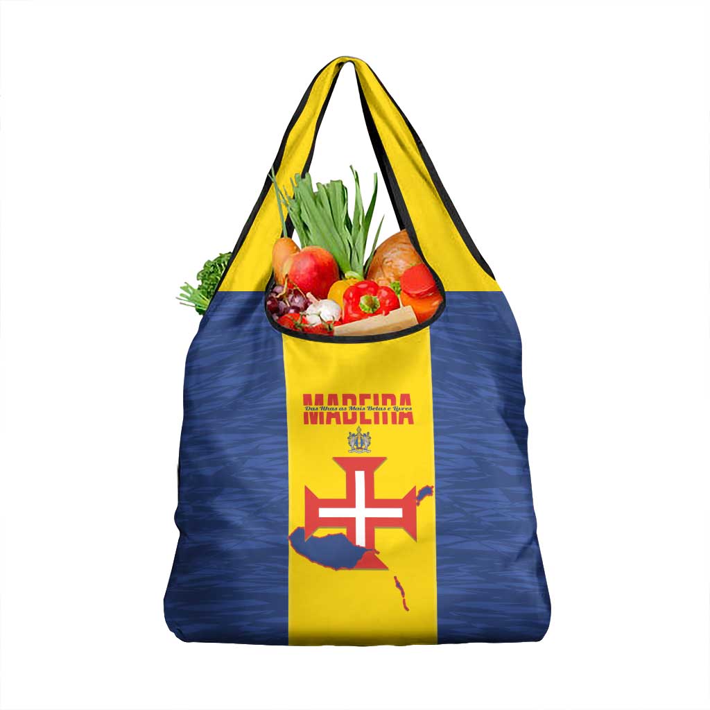 Maderia Day Grocery Bag Pearl of the Atlantic Flag Style - Wonder Print Shop