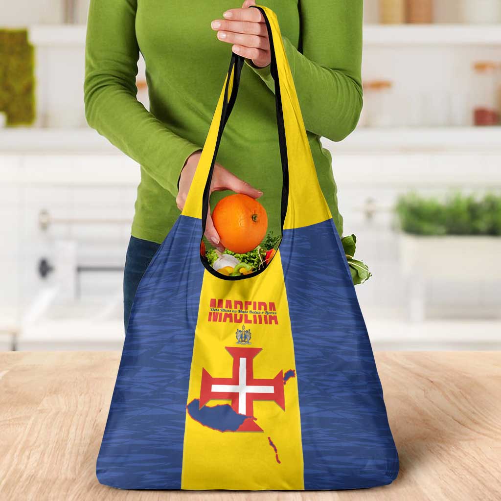 Maderia Day Grocery Bag Pearl of the Atlantic Flag Style - Wonder Print Shop