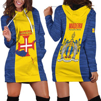 Maderia Day Hoodie Dress Pearl of the Atlantic Flag Style - Wonder Print Shop