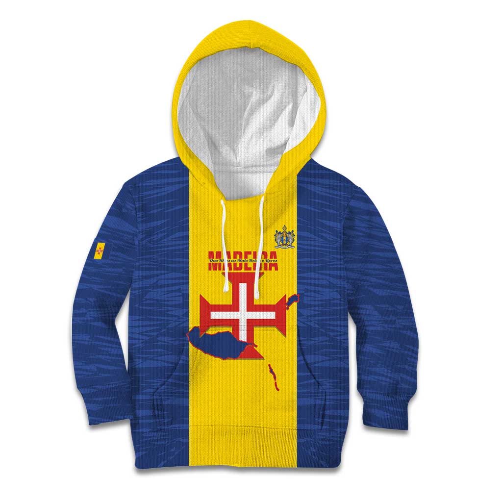 Maderia Day Kid Hoodie Pearl of the Atlantic Flag Style - Wonder Print Shop
