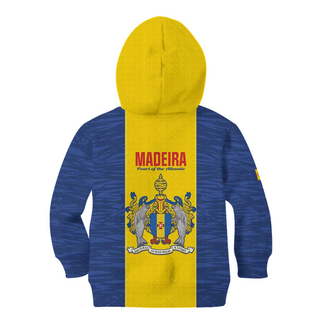 Maderia Day Kid Hoodie Pearl of the Atlantic Flag Style - Wonder Print Shop