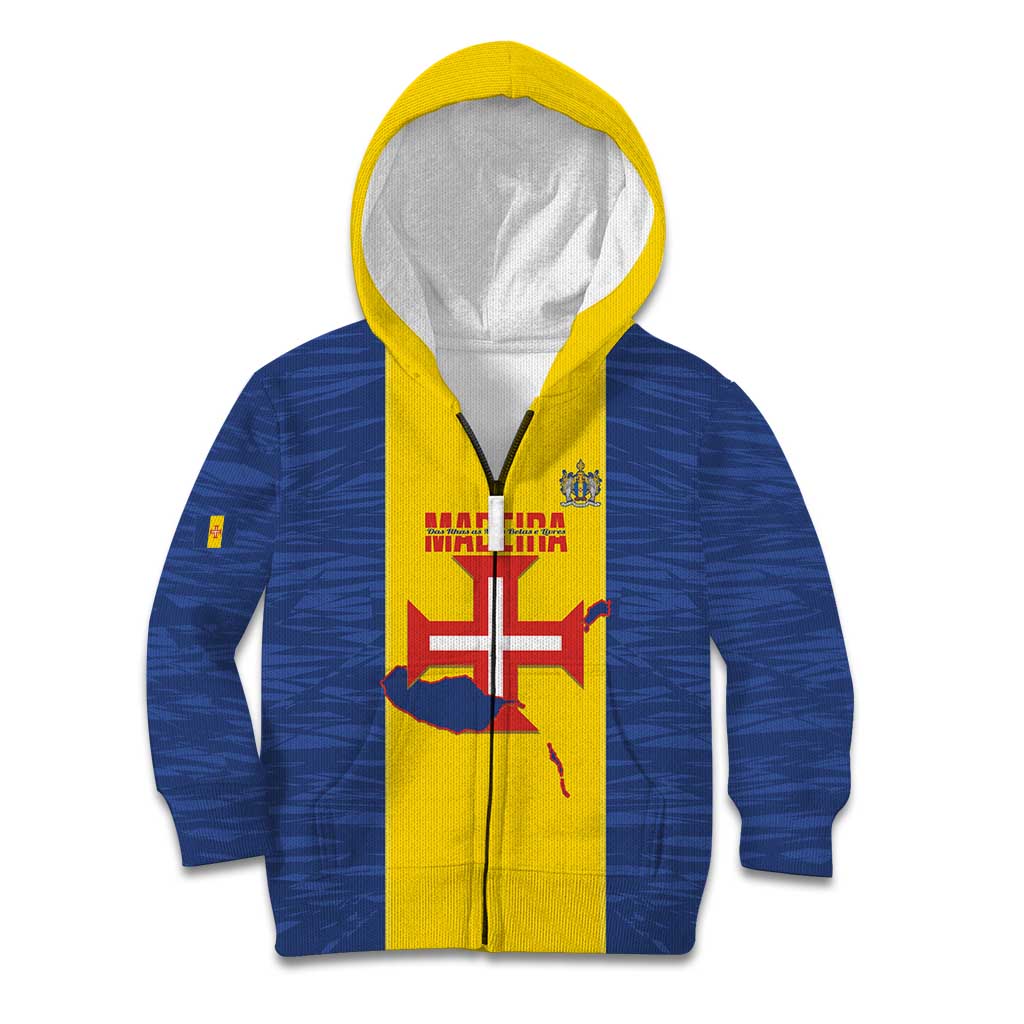Maderia Day Kid Hoodie Pearl of the Atlantic Flag Style - Wonder Print Shop