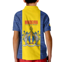Maderia Day Kid Polo Shirt Pearl of the Atlantic Flag Style - Wonder Print Shop