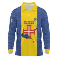 Maderia Day Long Sleeve Polo Shirt Pearl of the Atlantic Flag Style - Wonder Print Shop