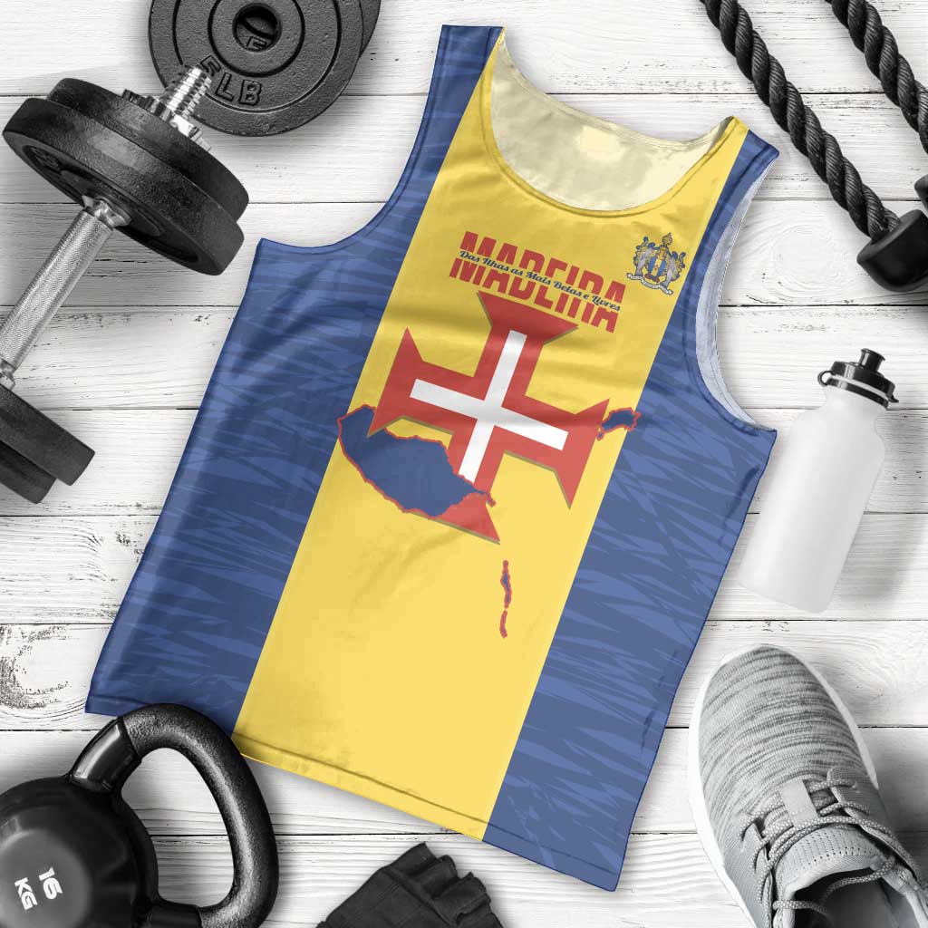 Maderia Day Men Tank Top Pearl of the Atlantic Flag Style - Wonder Print Shop