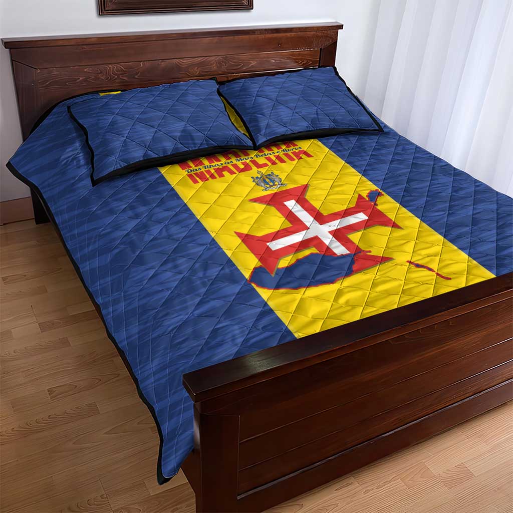 Maderia Day Quilt Bed Set Pearl of the Atlantic Flag Style - Wonder Print Shop