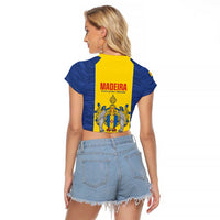 Maderia Day Raglan Cropped T Shirt Pearl of the Atlantic Flag Style - Wonder Print Shop