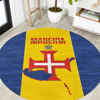 Maderia Day Round Carpet Pearl of the Atlantic Flag Style - Wonder Print Shop