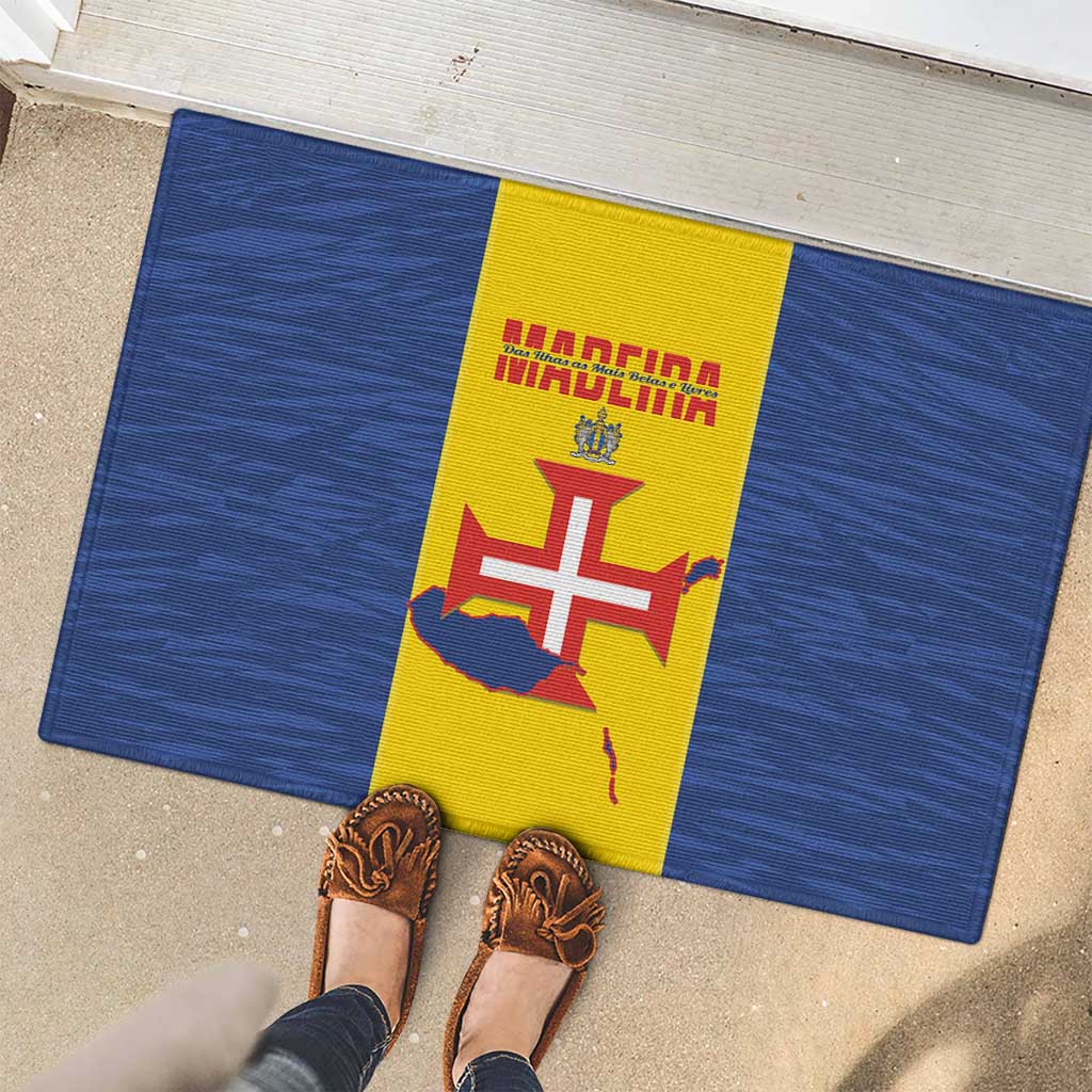 Maderia Day Rubber Doormat Pearl of the Atlantic Flag Style - Wonder Print Shop