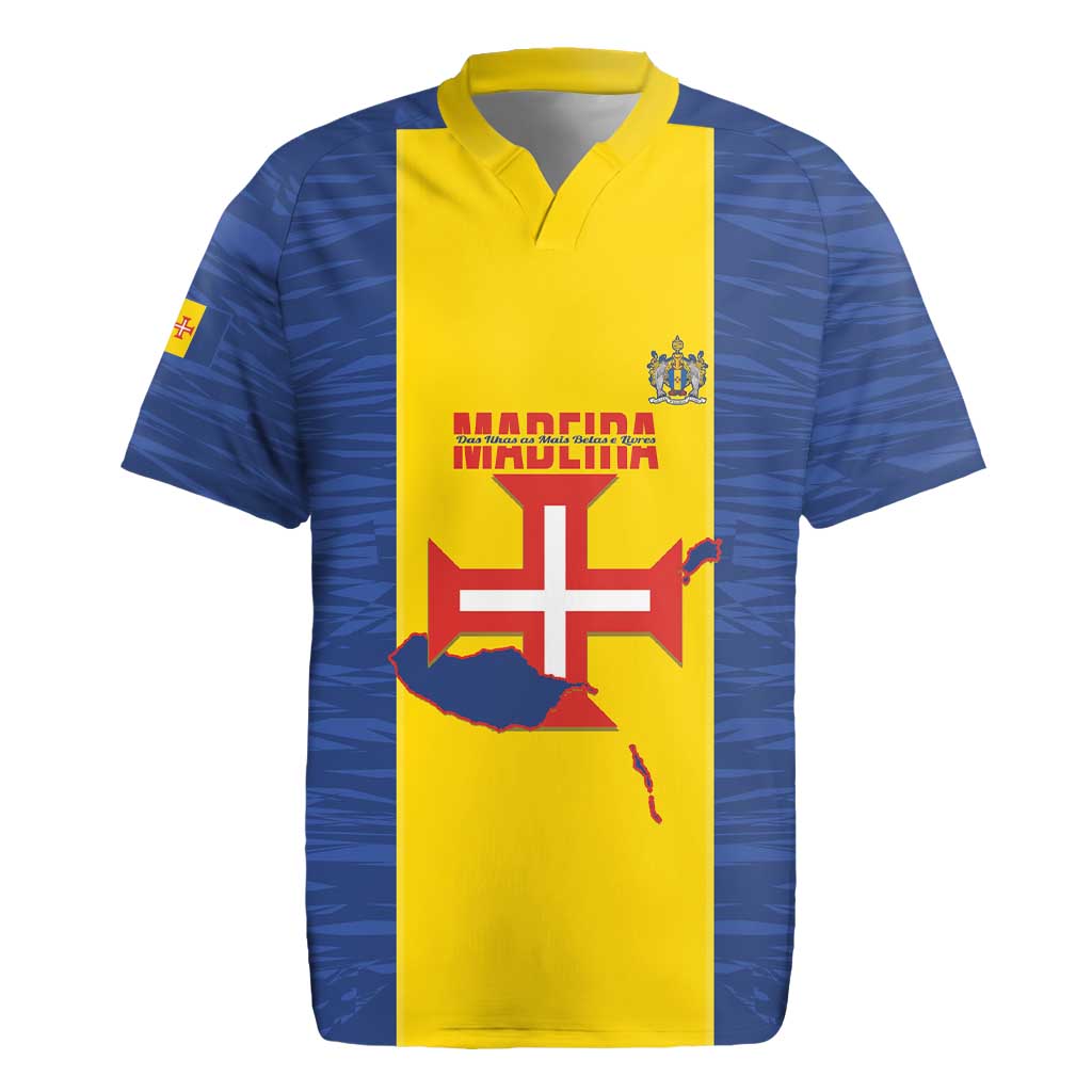 Maderia Day Rugby Jersey Pearl of the Atlantic Flag Style - Wonder Print Shop