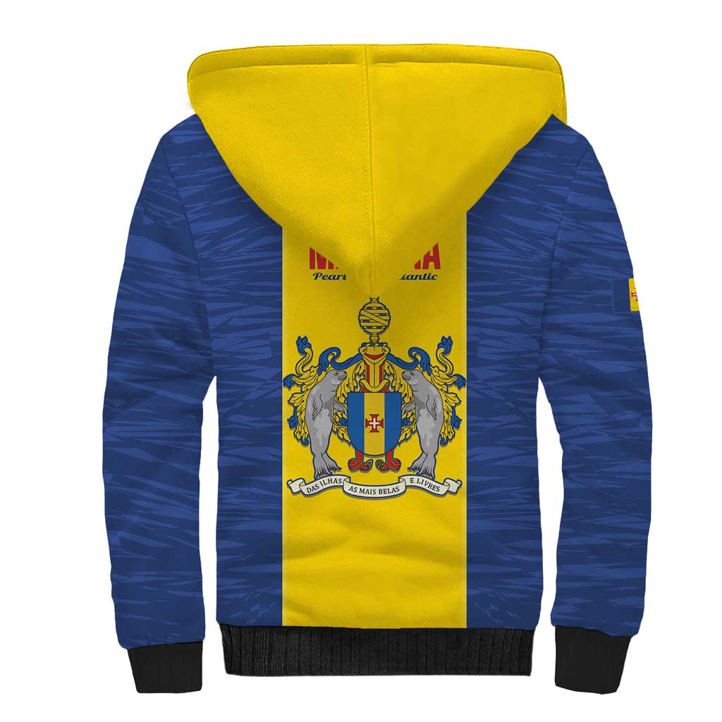 Maderia Day Sherpa Hoodie Pearl of the Atlantic Flag Style - Wonder Print Shop