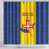 Maderia Day Shower Curtain Pearl of the Atlantic Flag Style - Wonder Print Shop