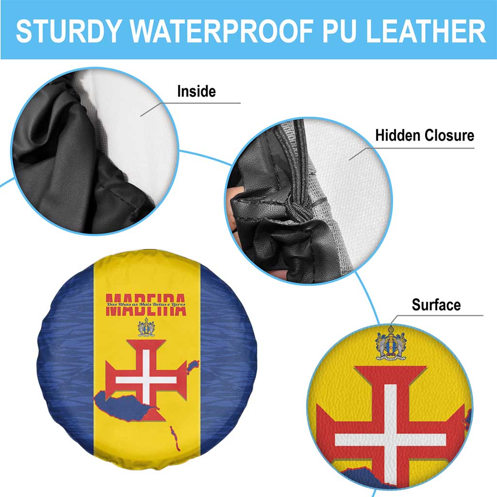 Maderia Day Spare Tire Cover Pearl of the Atlantic Flag Style - Wonder Print Shop