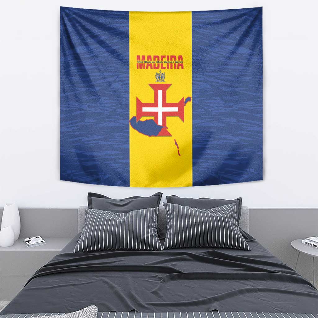 Maderia Day Tapestry Pearl of the Atlantic Flag Style - Wonder Print Shop