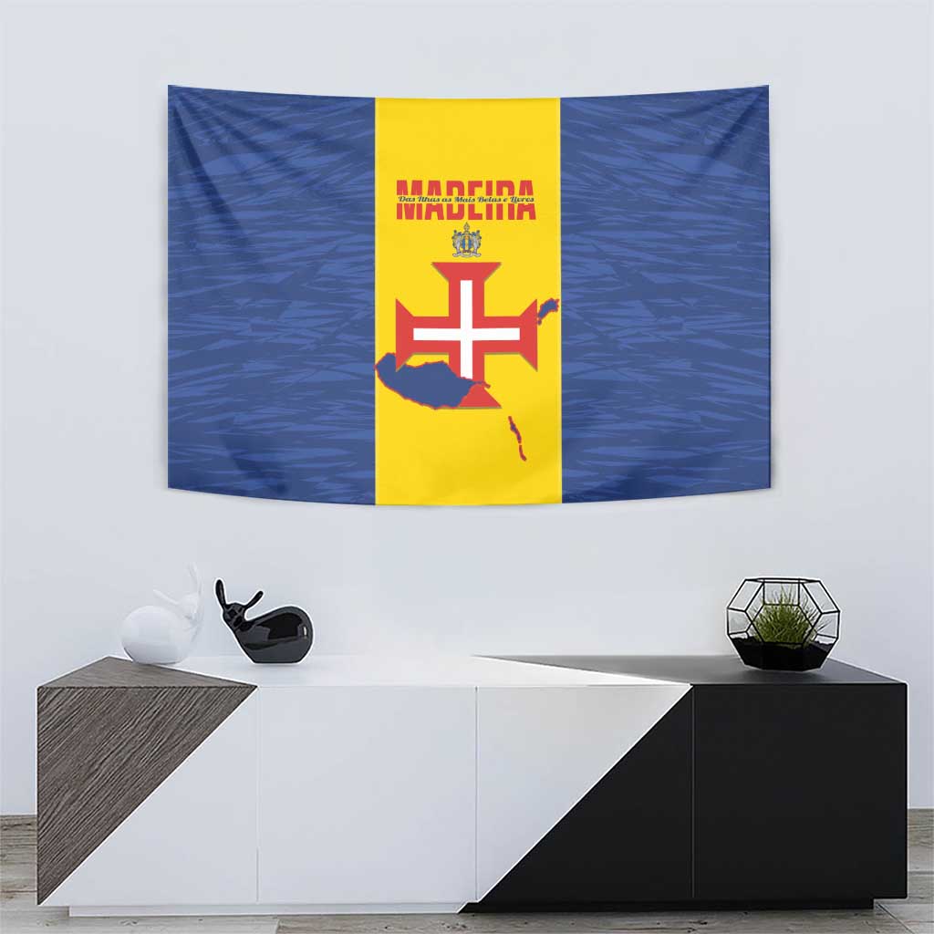 Maderia Day Tapestry Pearl of the Atlantic Flag Style - Wonder Print Shop