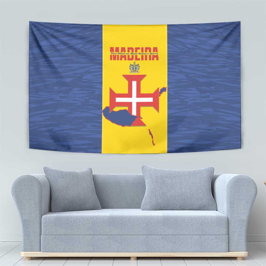 Maderia Day Tapestry Pearl of the Atlantic Flag Style - Wonder Print Shop