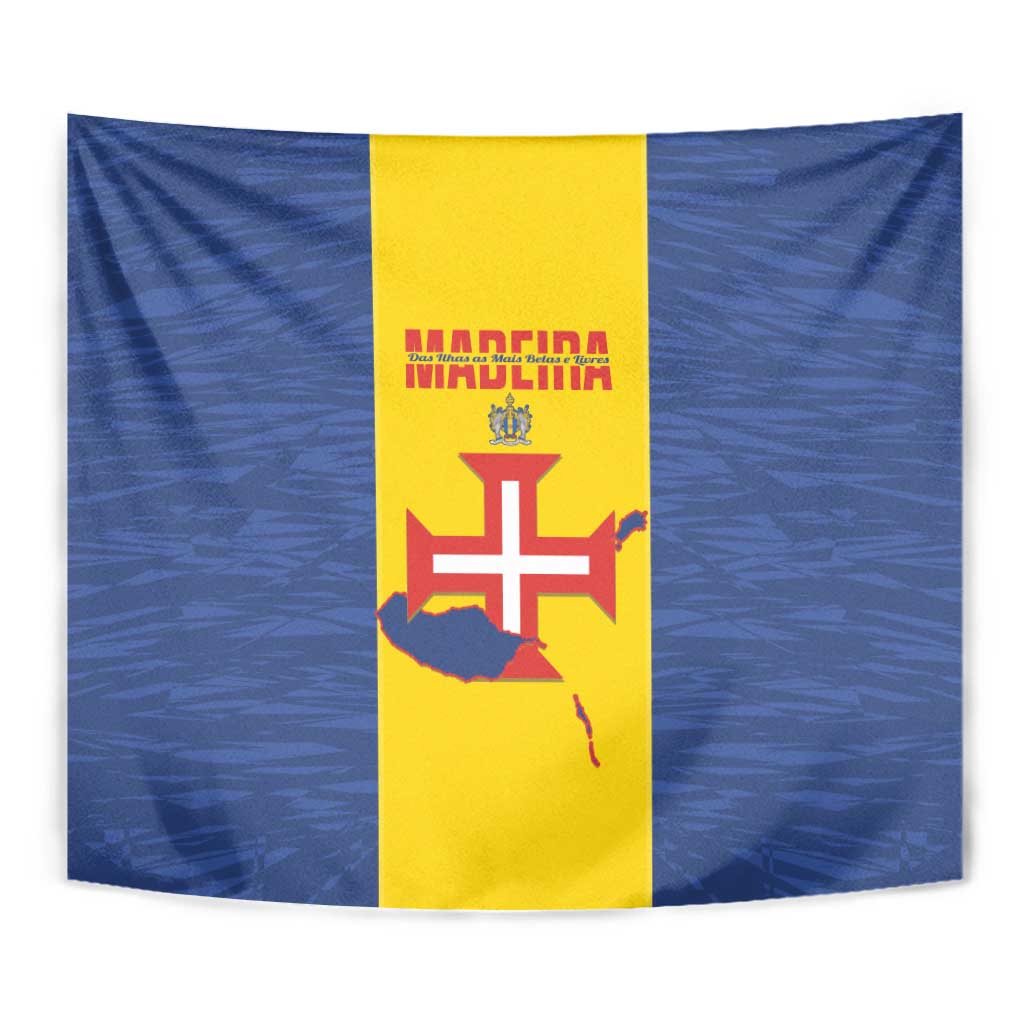 Maderia Day Tapestry Pearl of the Atlantic Flag Style - Wonder Print Shop