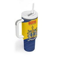 Maderia Day Tumbler With Handle Pearl of the Atlantic Flag Style - Wonder Print Shop