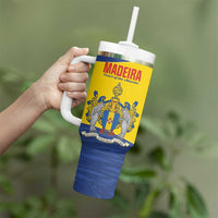 Maderia Day Tumbler With Handle Pearl of the Atlantic Flag Style - Wonder Print Shop